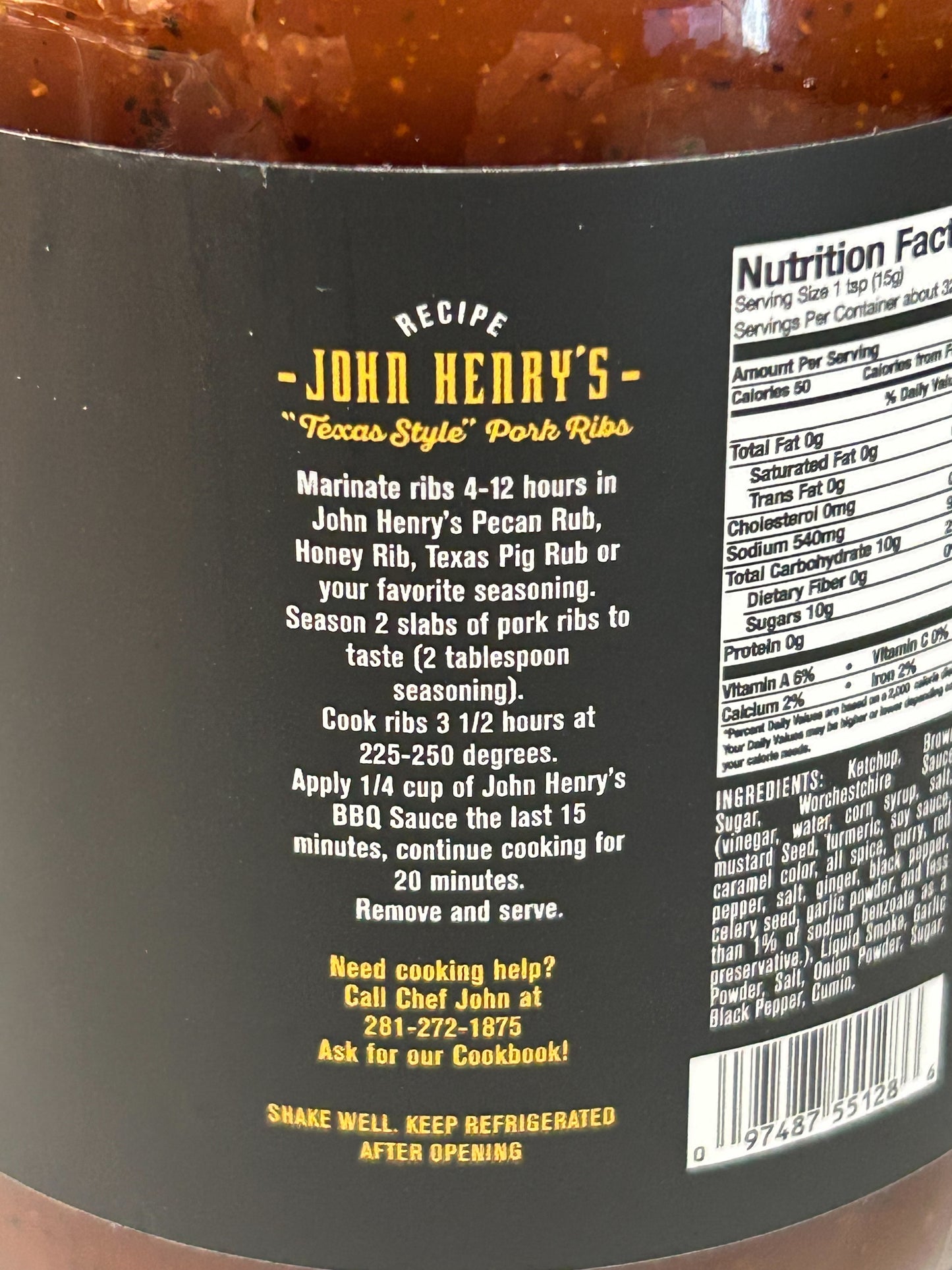 John Henry's Honey BBQ Sauce